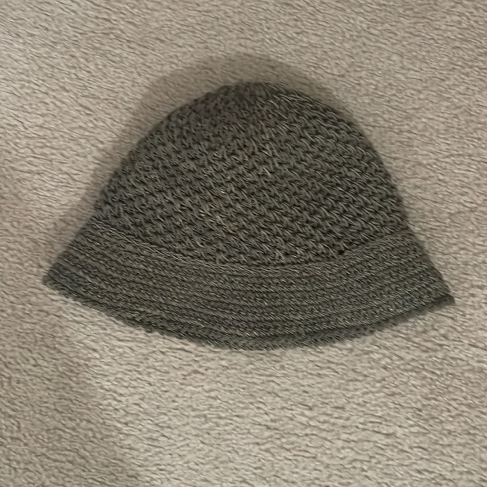 Janessa Leone Khaki green straw bucket Hat - Picture 6 of 9